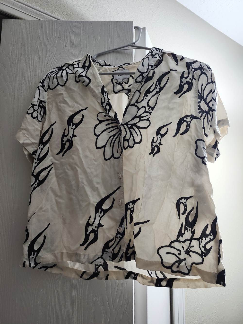 Obey Flamin  Florsl Short Sleeve Button-Down